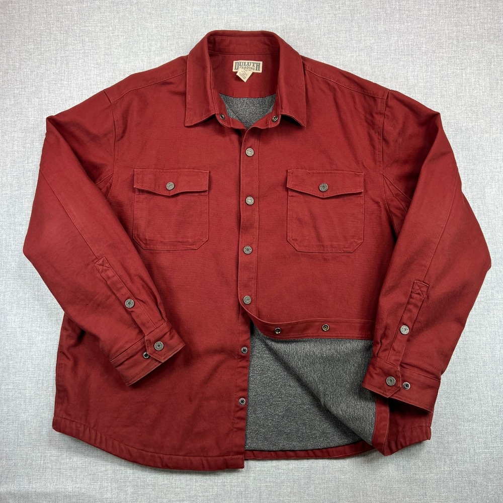 Duluth Trading Co Red Shirt Jacket